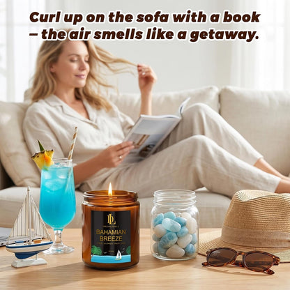 Scented Candles Set, 4 Pack Soy Candles for Home Scented, Candle Gifts for Men Women, Scents of Pineapple Cocktail/Coconut Vanilla/Pink Sands/Bahamian Breeze6