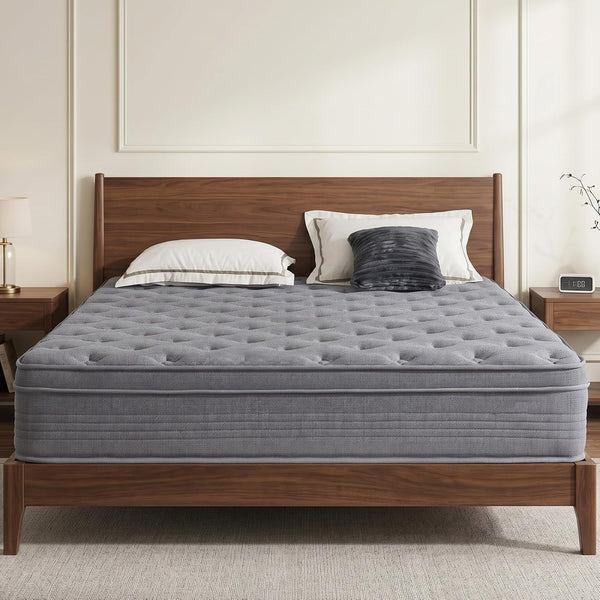 Full Size Mattress, 12 Inch Memory Foam Hybrid Mattresses for Pressure Relief, Motion Isolation, Breathable Comfort and Durable, Certipur-Us1