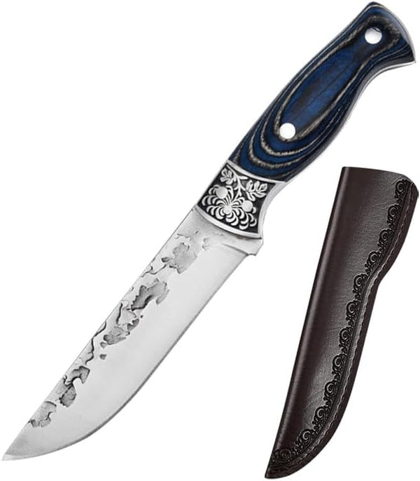 Meat Cleaver, 5.3 Inch Forged Cleaver Kitchen Knives Stainless Steel Hand Meat Knife Fruit Paring Fishing Portable Butcher Boning Knife Cover1