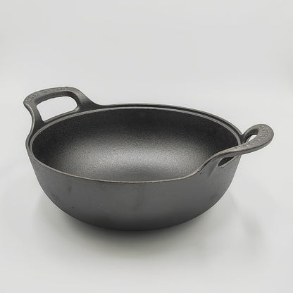 Cast Iron Wok with Dual Handle, Pre-Seasoned Stir-Fry Pans (Wok with Lid 11 Inch)8