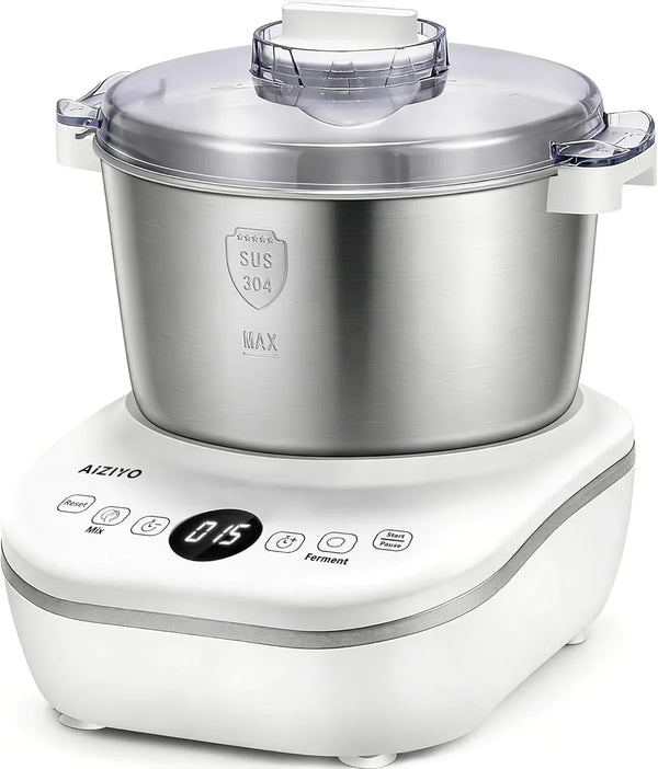 AiZIYO automatic dough mixer with stainless steel bowl and digital control panel1