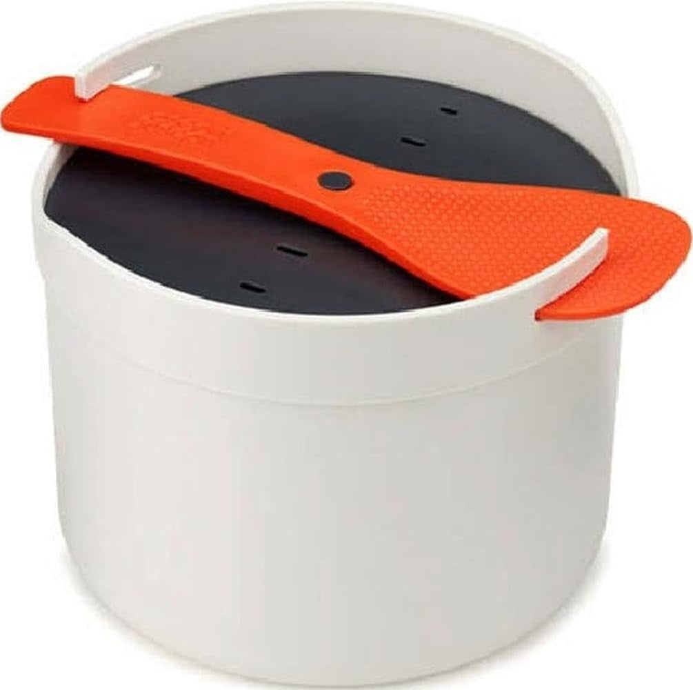 joseph-joseph-m-cuisine-microwave-rice-cooker-steamer-2-liter-8-5-cup-stone-orange