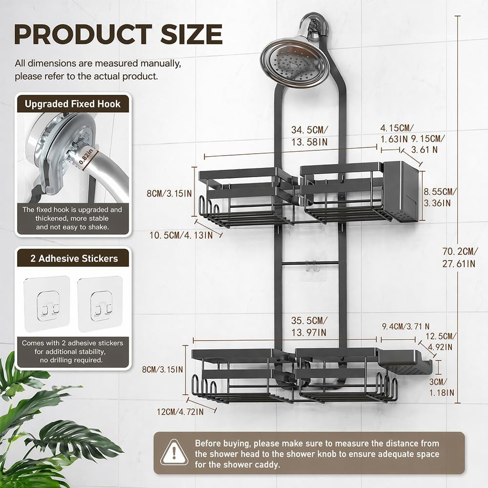 shower-caddy-hanging-overhead-adjustable-organizer-black