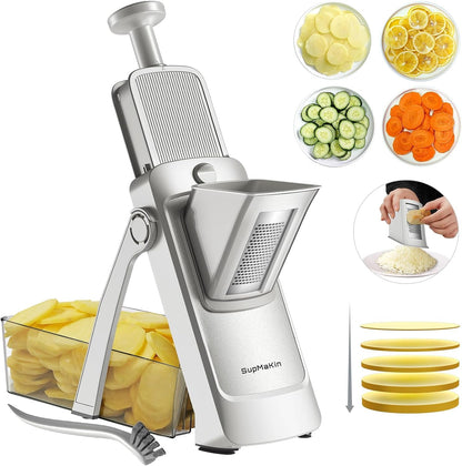 Safe Mandoline Slicer Plus, Adjustable Potaot Slicer 1-8 Mm1