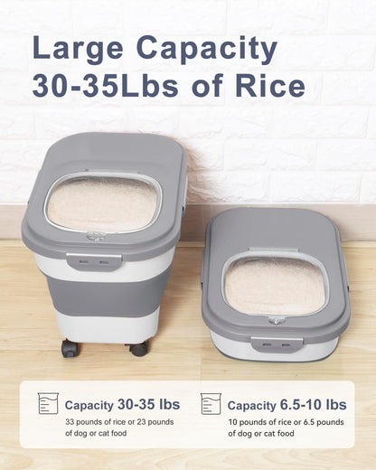 20-30 Lbs Rice Storage Container,Collapsible Food Storage Containers2