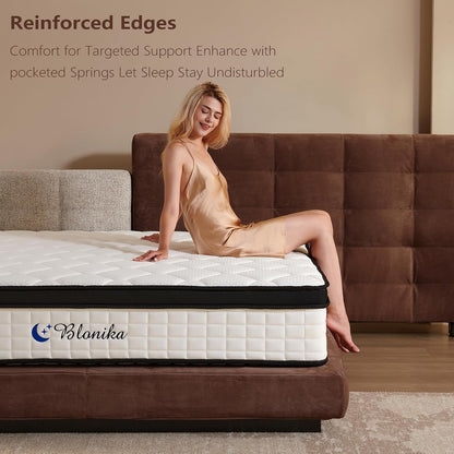 Full Size Mattress, 12 Inch Memory Foam with Individual Pocket Spring, Medium Firm, in a Box for Pressure Relief & Motion Isolation, Strong Edge Support2