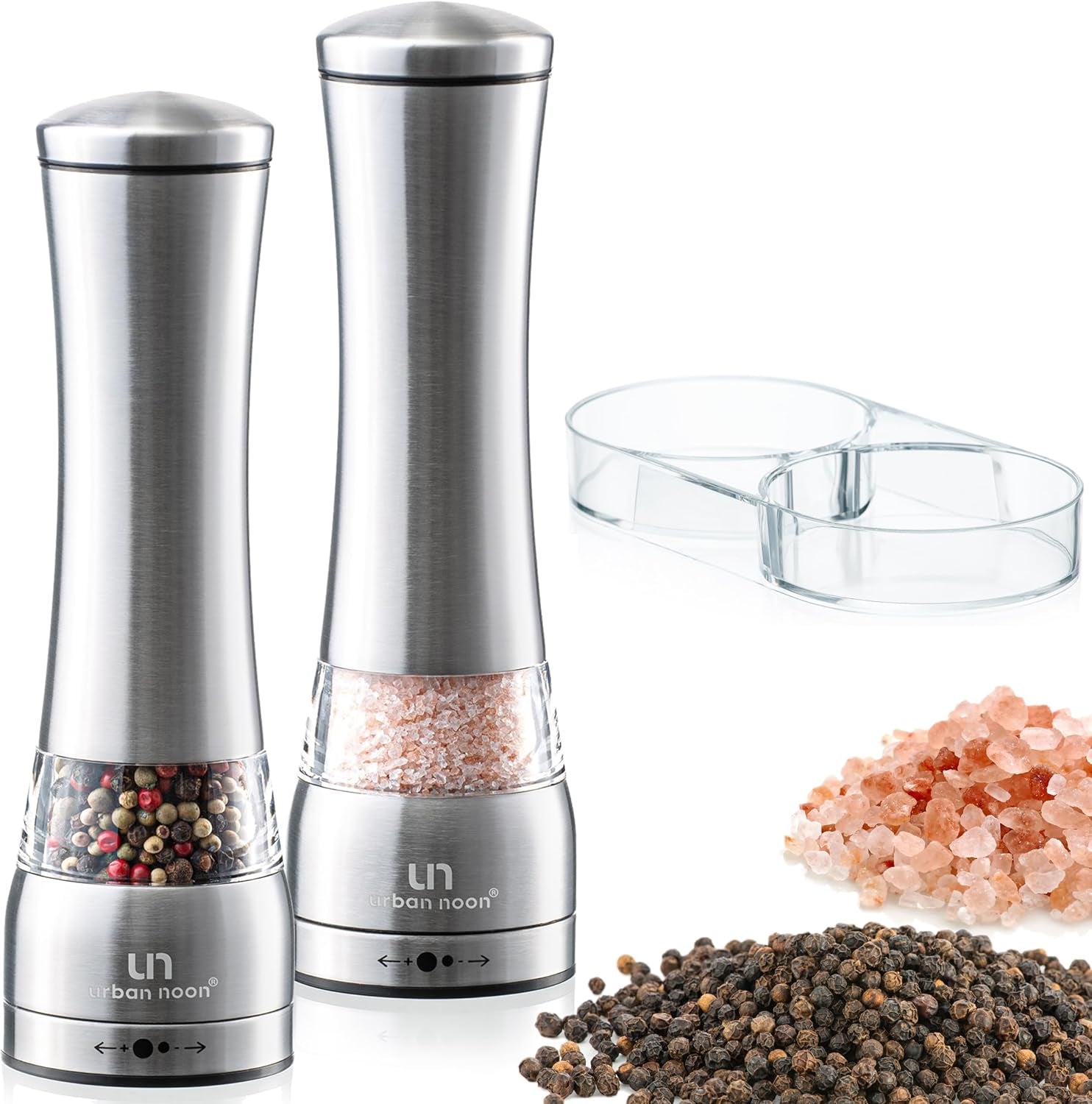 salt-and-pepper-grinder-set-large-capacity-stainless-steel-pepper-grinder-and-salt-grinder-with-tray-in-luxurious-gift-box-manual-mills-with-ceramic-grinders-and-adjustable-coarseness-set-of-2