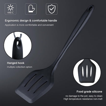 Kitchen Utensils Set,18-Piece Cooking Utensils and Knife Set,Black5