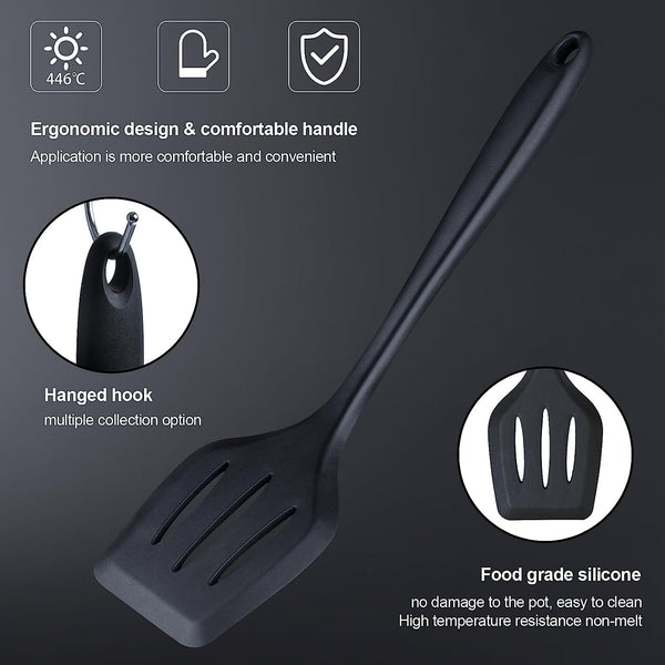 Kitchen Utensils Set,18-Piece Cooking Utensils and Knife Set,Black5