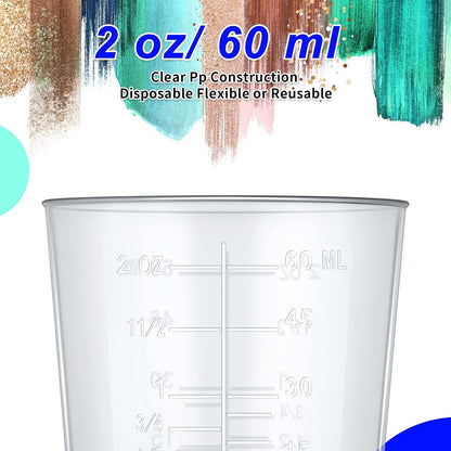 200 Pack 2Oz/60Ml Plastic Mixing Cups Disposable Measuring Cups4