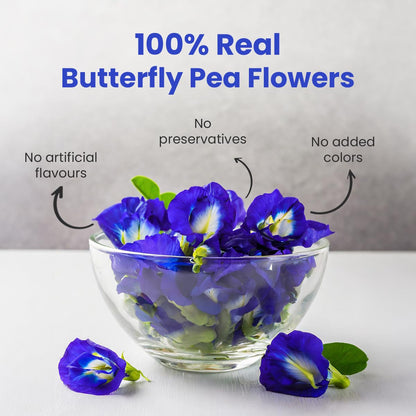 '- Butterfly Pea Flower Tea - 2.11 Oz (150+ Cups) | Antioxidant Rich | Chemical Free - Herbal Tea - Caffeine Free - Non Bitter - No Preservatives | Zipper Pack4