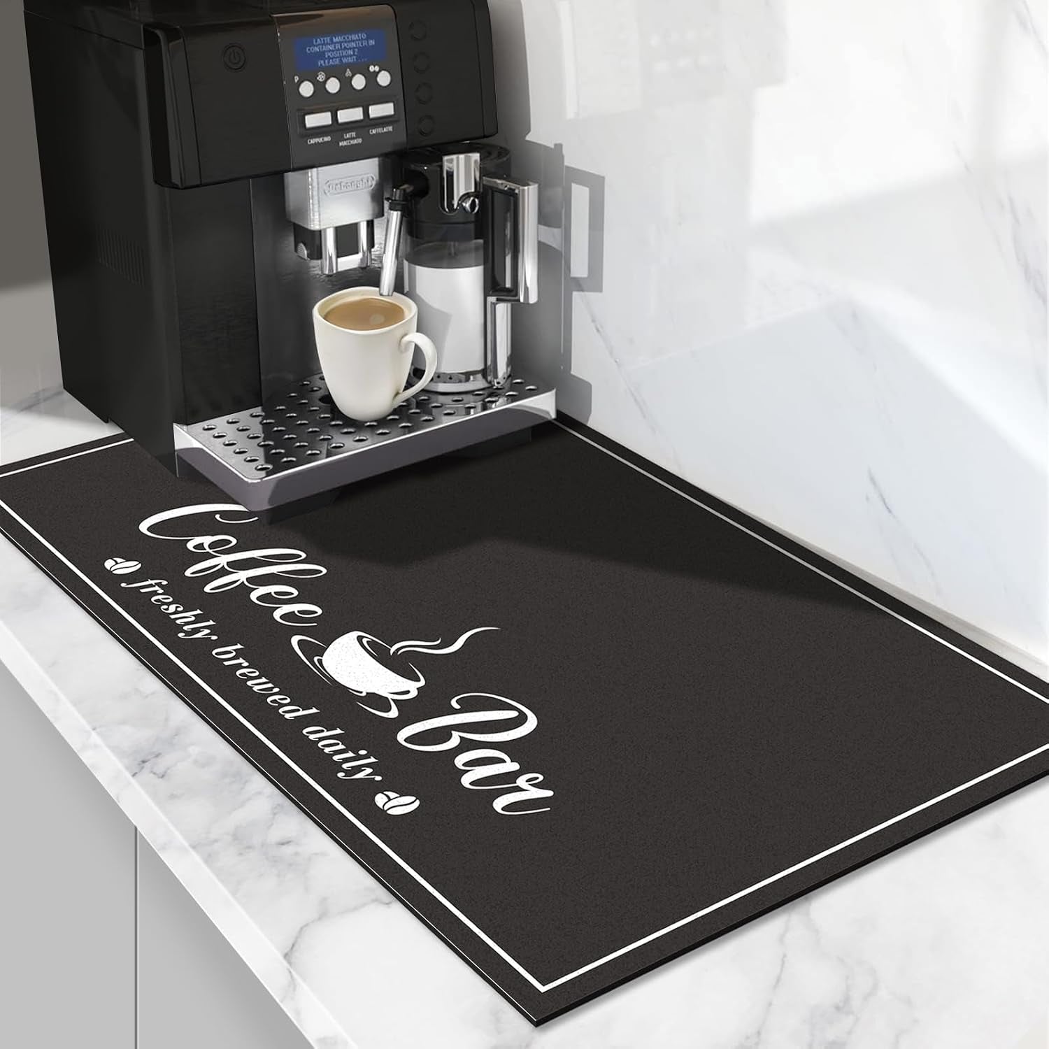 fashion-coffee-mat-dish-drying-mat-12-x-20-black-hide-stain-absorbent-coffee-bar-accessories-heat-resistant-non-slip-eco-friendly-easy-to-clean