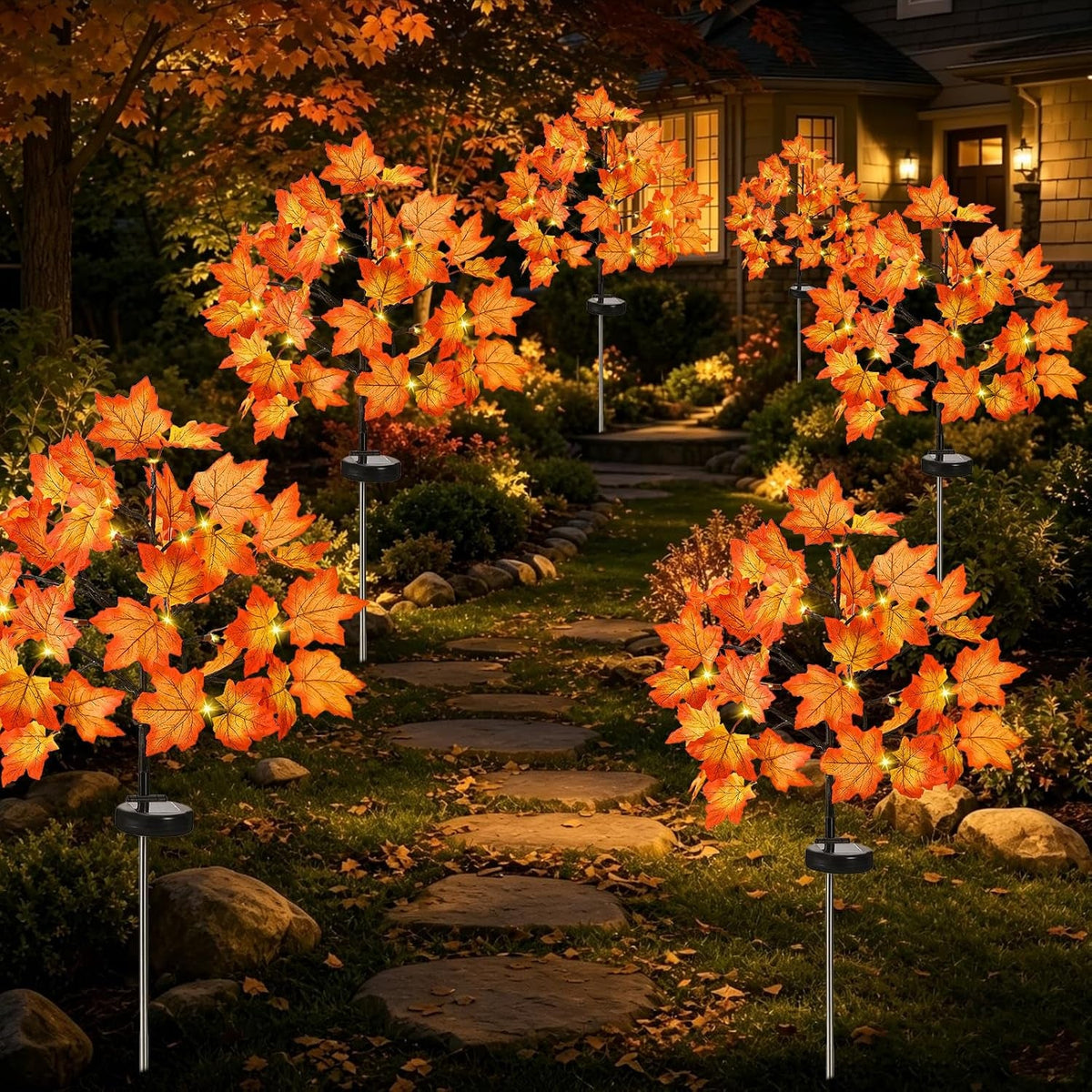 fall-decorations-outdoor-solar-lights-2pcs-thanksgiving-lights-40led-80-maple-leaves-stake-light-waterproof-8-lighting-modes-for-autumn-patio-garden-yard-outside-halloween-thanksgiving-decorations