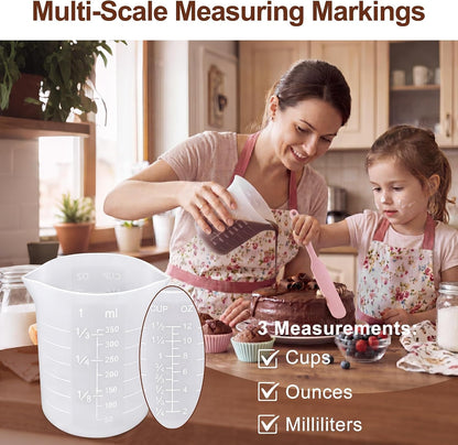Silicone Measuring Cups for Chocolate, 4 Pack, 250Ml & 350Ml3