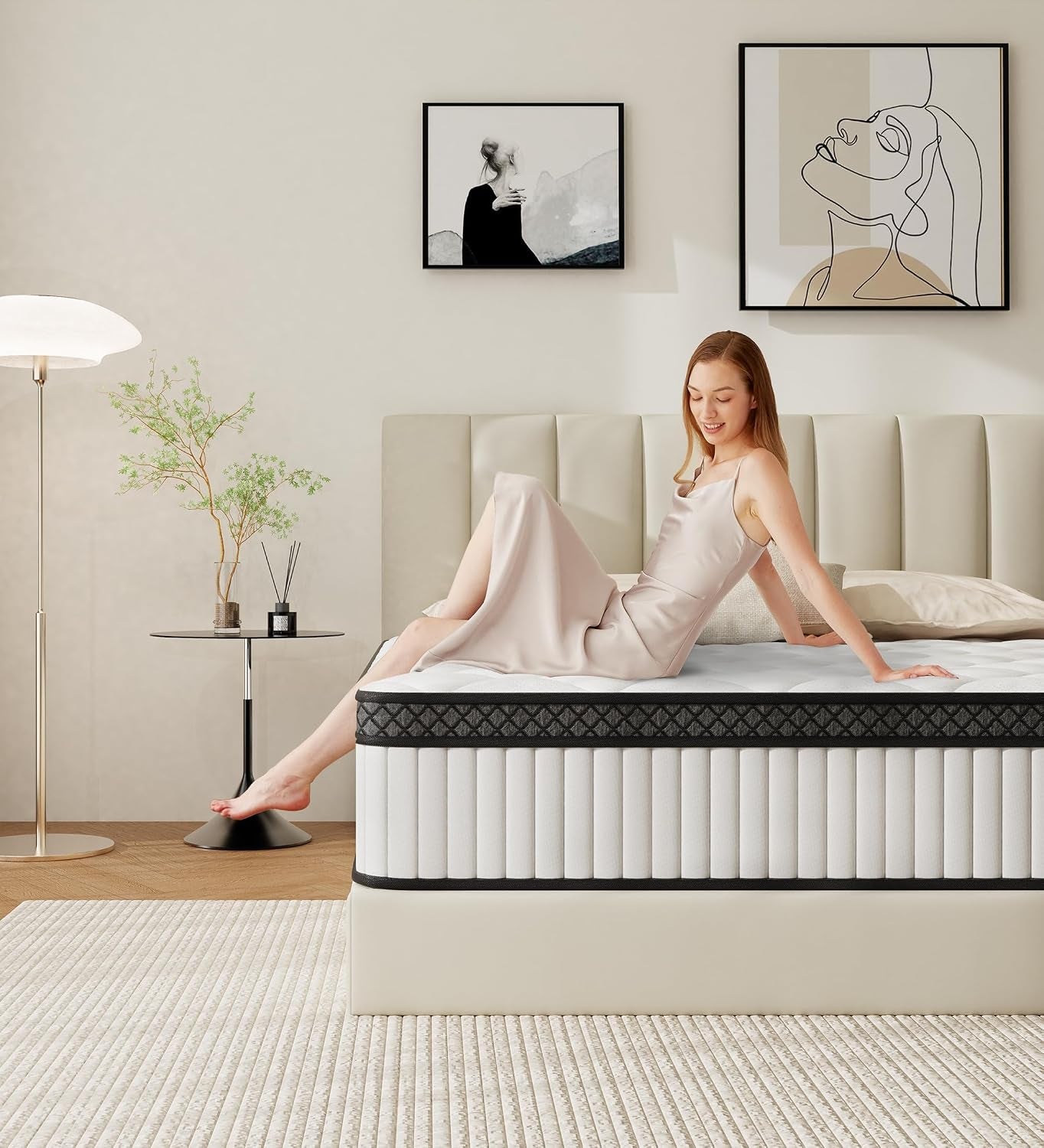 queen-mattress-10-inch-bed-in-a-box-hybrid-with-gel-memory-foam-pocket-springs-medium-firm-pressure-relief-motion-isolation-edge-support-fiberglass-free-certipur-white