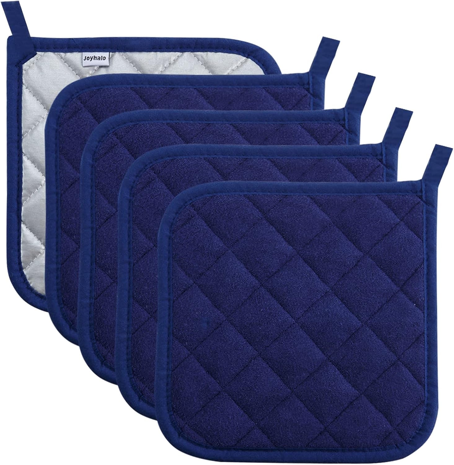 5-pack-pot-holders-for-kitchen-clearance-cotton-made-machine-washable-heat-resistant-potholder-hot-pads-trivet-for-cooking-and-baking-dark-blue