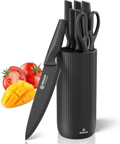 Knife Set,  Kitchen Knife Set, Knives Set for Kitchen, Universal Knife Block, Utility Knife Block Set, New Home Essentials, Apartment Essentials, Camping Essentials, RV Essentials1