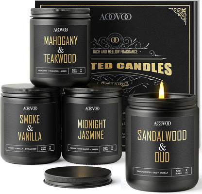 Scented Candles for Men - 4 Pack Candles for Home Scented1