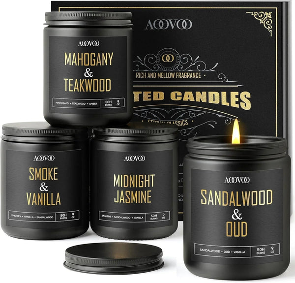 Scented Candles for Men - 4 Pack Candles for Home Scented1