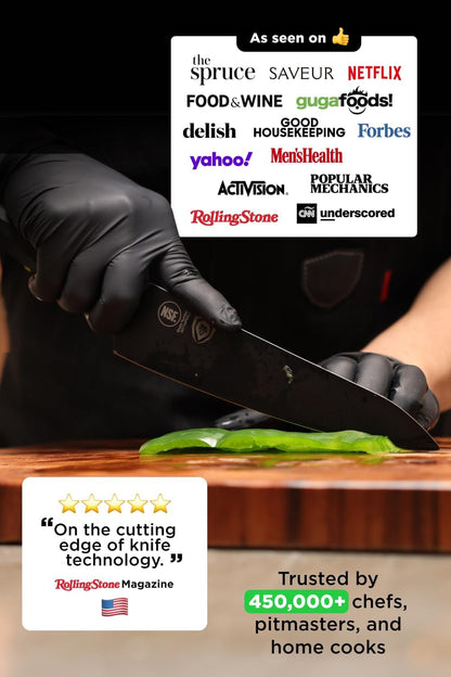 8" Chef Knife - Titanium Nitride Coated Steel2
