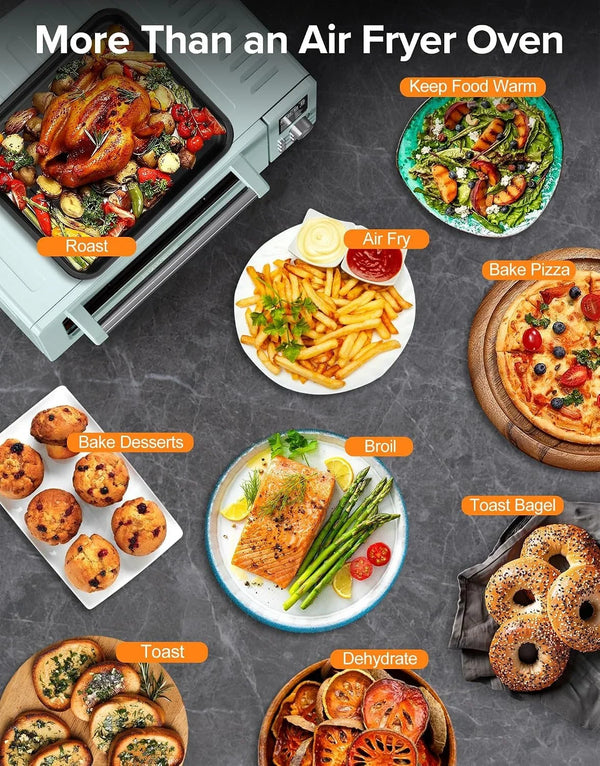 Bravo Pro Smart Air Fryer Toaster Oven Countertop Combo | 10-In-1 Cooking Functions, 1800W, 50-450°F, 21-Qt, Pfas-Free, Upgraded Super Convection, Mint7