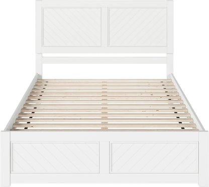 , Canyon Queen Platform Bed with Matching Footboard, White10