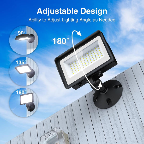 65W LED Flood Lights Outdoor with Knuckle Mount, 7800LM Super Bright Garage Security Lights, IP66 Waterproof, 6500K outside Led Lights for Yard, Garage, Garden 2 Pack4