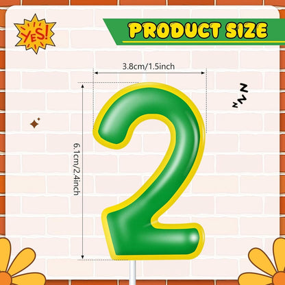 Street Party Decorations Birthday Candle Number 2 Cake Topper2