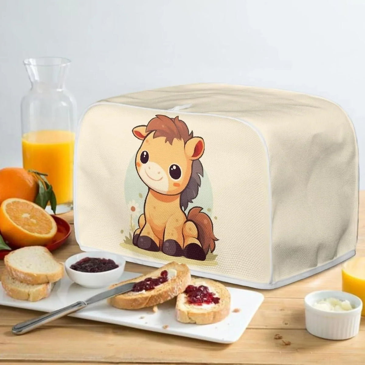 cartoon-horse-2-4-slice-slot-toaster-cover-cute-horses-bread-toaster-oven-funny-zoo-animal-with-woolen-ball-kitchen-appliance-cover-dustproof-for-standard-size-l