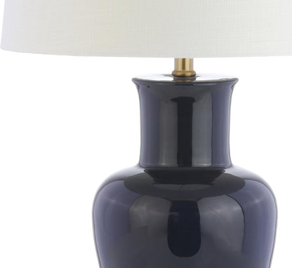 Julian Classic Ceramic Urn Metal LED Table Lamp 29", Navy4