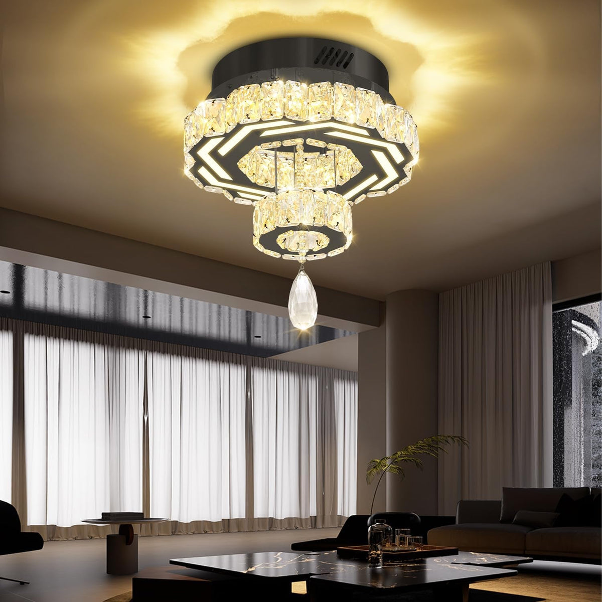 12-modern-crystal-chandeliers-black-flush-mount-ceiling-chandelier-mini-chandelier-for-hallway-led-dimmable-crystal-pendant-light-for-dining-room-living-room-bedroom