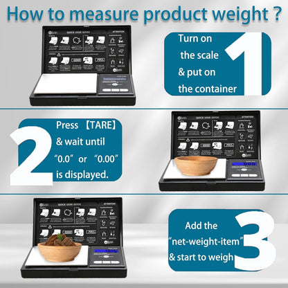Digital Pocket Gram Scale 200G X 0.01G High Precision with 100G Calibration | Mini Scale Weighs Kitchen Small Food, Jewelry, Ounces, Grains, LCD Display, Tare Function with 100G Calibration Weight6