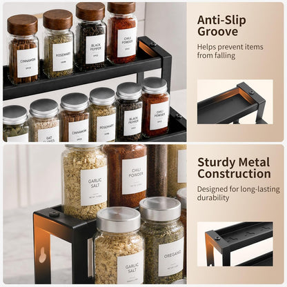 Expandable Spice Rack Organizer for Cabinet, Supports 17.6 Lbs per Tier7