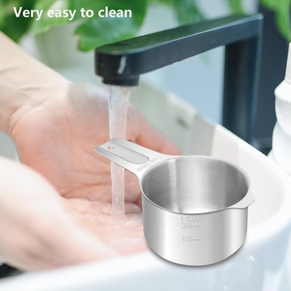 3/4 Cup (180 Ml | 6 Oz| 180 Cc) Stainless Steel Measuring Cup, Metal Measuring Cup for Cooking & Baking7