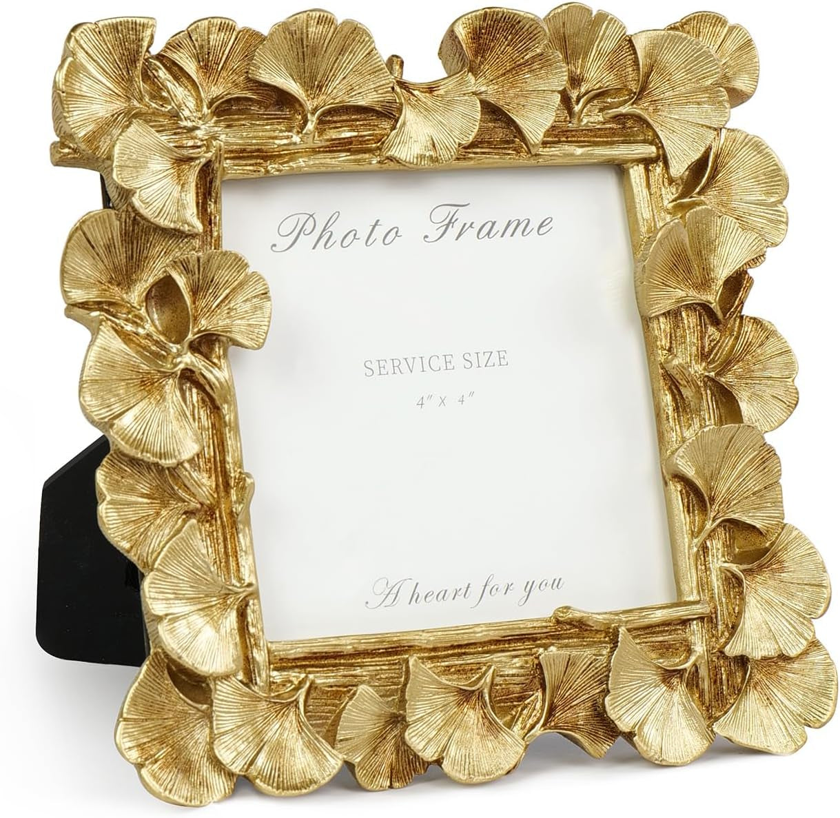4x4-picture-frame-small-gold-square-frame-vintage-ginkgo-leaf