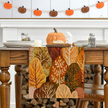 Fall Tree Table Runner Autumn Decorations for Home 13X90 Inch6