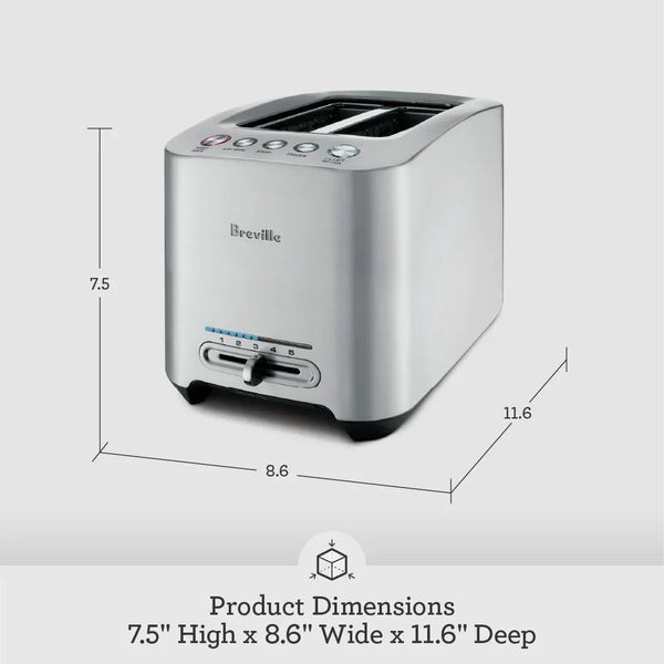 Breville BTA820XL Die-Cast Smart Toaster, 2 Slice, Brushed Stainless Steel | Toast Bagels and Thick Bread Evenly in Wide Slots with Variable Browning Control | Includes 'A Bit More' and 'Lift & Look'6