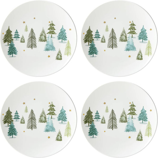 Balsam Lane Porcelain 12-Piece Christmas Dinnerware Set for 43