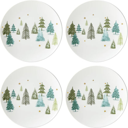Balsam Lane Porcelain 12-Piece Christmas Dinnerware Set for 43