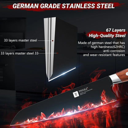 Chef Knife 8 Inch - Cooking Knife Ultra Sharp Deep Cutting Knives4