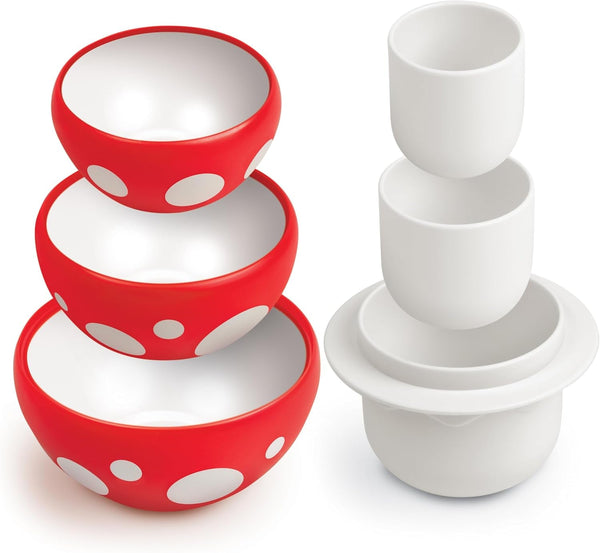 Genuine Fred Nesting Mushroom Measuring Cups, Set of Fun and Functional Kitchen Measuring Tools, Space-Saving Design with Unique Mushroom Shape2