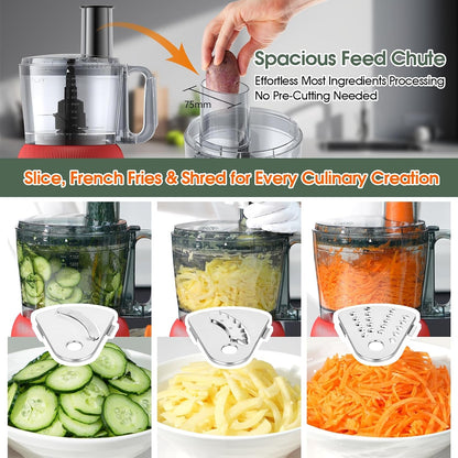 Food Processor and Blender Combo, 88 Oz Food Chopper for Meat, Vegetable and Dough, 70 Oz 700W Glass Jar Blender with 2 Speeds and Pulse for Smoothie, Nutrient Extractions, and More | 70 Oz Glass Jar Blender, for Meat, Vegetable and Dough, with 2 Speeds and Pulse for Smoothie, Nutrient Extractions, and More5