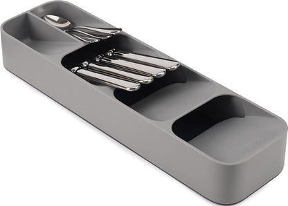 Joseph Joseph Drawerstore Compact Utensil Organizer for Kitchen Drawer Silverware, Flatware Tray, Small, Grey1