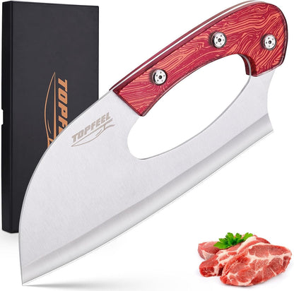 Effort-Saving Meat Cleaver, German Steel Rocker Kitchen Knife1