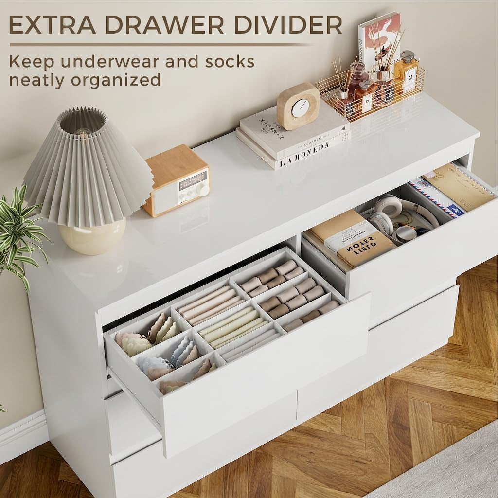 white-dresser-for-bedroom-wood-6-drawer-modern-high-gloss