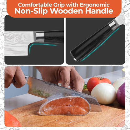 8 Inch Chef Knife Set with Diamond Sharpener - Sharp Kitchen Knife5