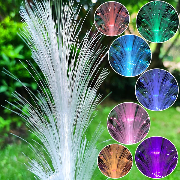 Solar Gnome Statue, Resin Gnomes Figurine and Colour Changing Optical Fiber Solar Light Outdoor Lawn Yard Decor7