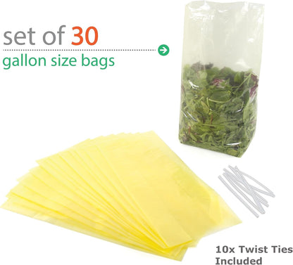 Keep It Fresh Produce Bags - 30 Reusable BPA Free Freshness Produce Bags & Twist Ties - Keeps Fruits, Veggies, and Flowers Fresher Longer6