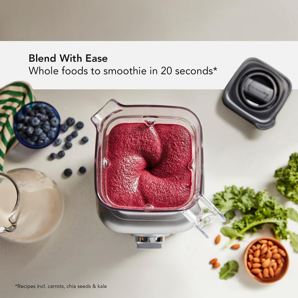 Kitchenaid K400 Variable Speed Blender W/Tamper, KSB4028, White | Preset Recipe Programs: Ice Crush, Icy Drinks, and Smoothie, 5-Speed Variable Speed Dial, Intelli-Speed Motor Control2