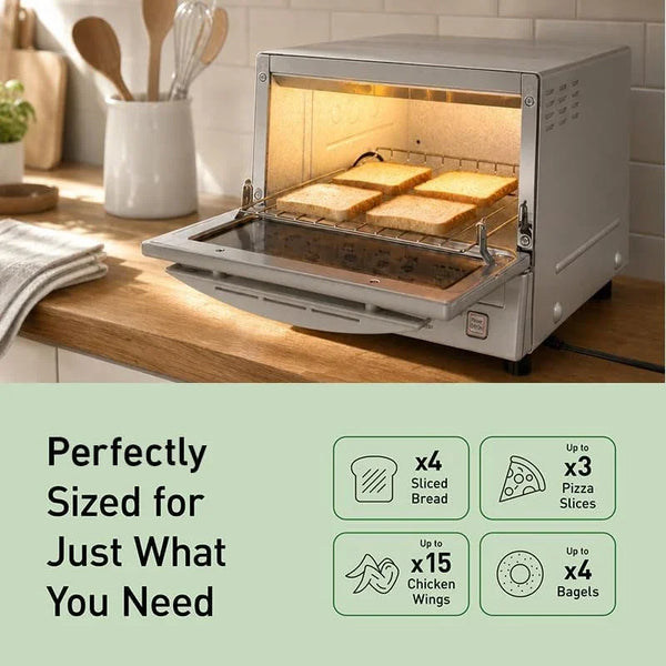 Panasonic Flashxpress Toaster Oven Countertop, 4-Slice Small Toaster Oven Compact Size with Double Infrared Heating, 6 Auto Cook Options and Precise Temperature Control, 1300W - NB-G110P (Silver)5